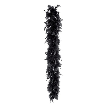 BOA PLUMES NOIR LAME ARGENT