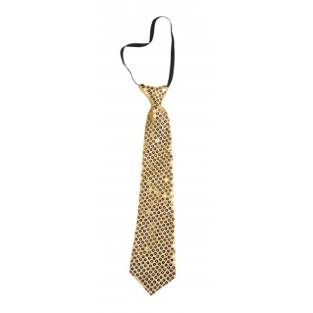 CRAVATE DOREE A SEQUINS 