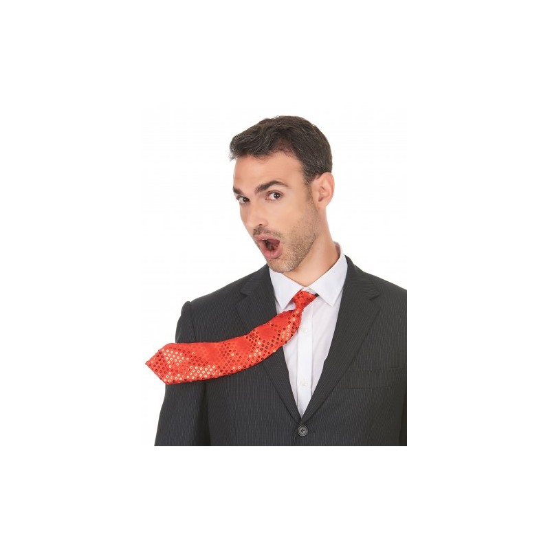 CRAVATE ROUGE A SEQUINS CRAVATE ROUGE A SEQUINS