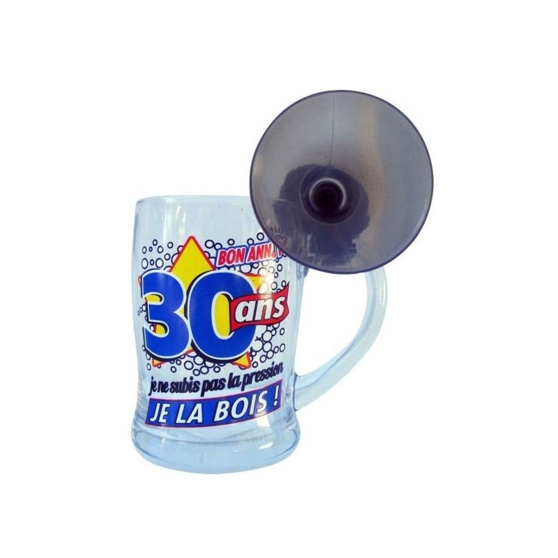 CHOPE A BIERE TROMPETTE ANNIVERSAIRE 30 ANS 