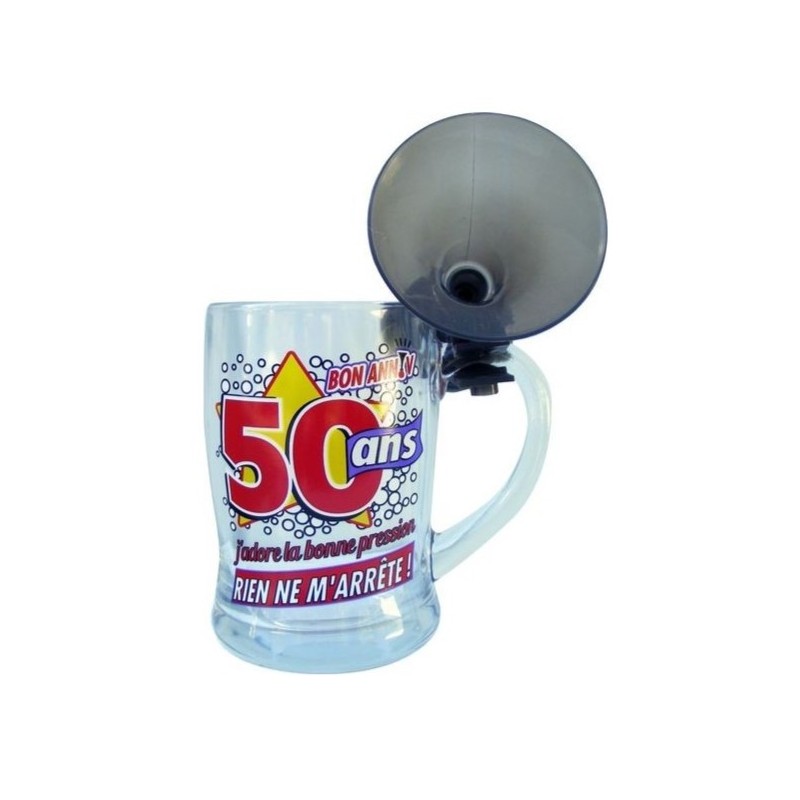 CHOPE A BIERE TROMPETTE ANNIVERSAIRE 50 ANS CHOPE A BIERE TROMPETTE ANNIVERSAIRE 50 ANS