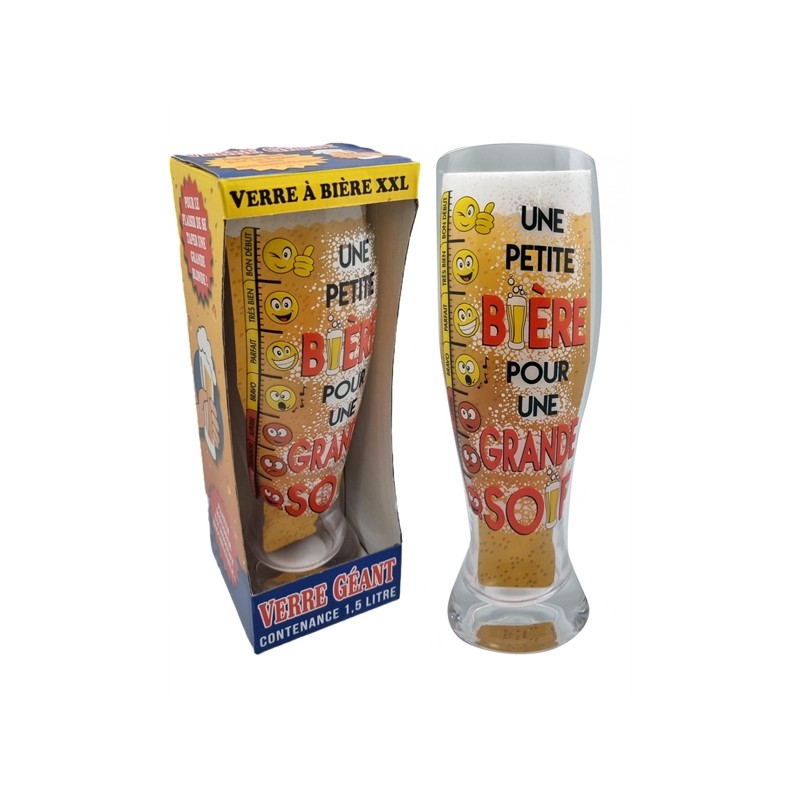 VERRE A BIERE XXL "GRANDE SOIF" VERRE A BIERE XXL "GRANDE SOIF"