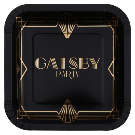 10 ASSIETTES CARREE GATSBY PARTY 