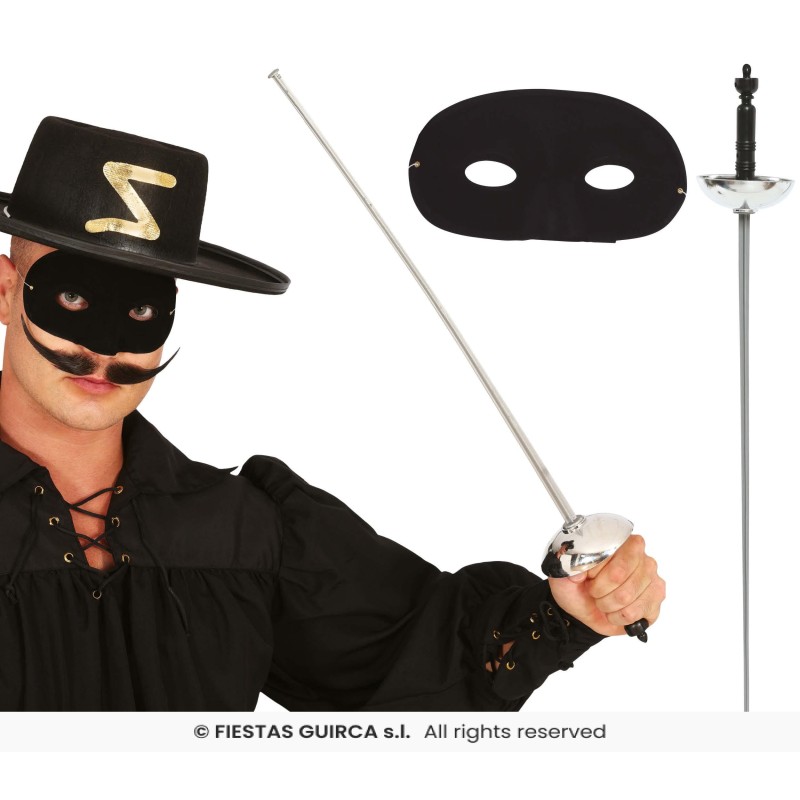 SET BANDIT (MASQUE ET EPEE) 63 CM SET BANDIT (MASQUE ET EPEE) 63 CM