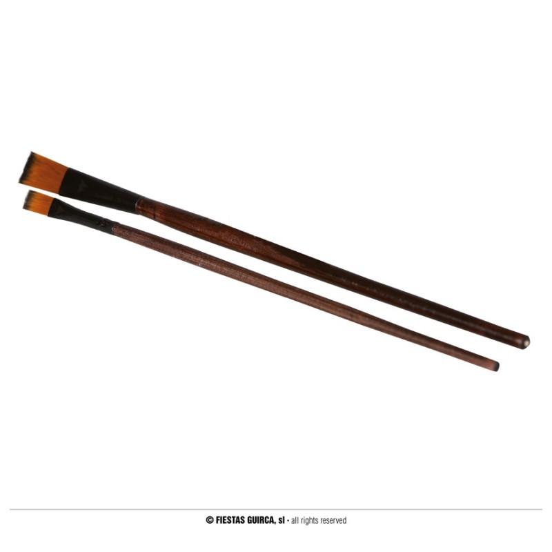 2 PINCEAUX PLATS A MAQUILLAGE 2 PINCEAUX PLATS A MAQUILLAGE