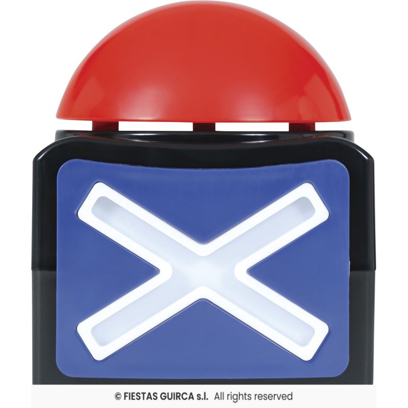 BOUTON X BUZZER SON ET LUMIERES 10 X 8 CM BOUTON X BUZZER SON ET LUMIERES 10 X 8 CM