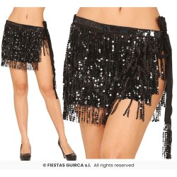 JUPE A SEQUINS NOIRE 