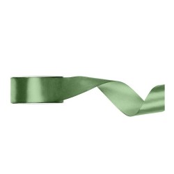 RUBAN SATIN  VERT SAUGE 25 MM X 25 M