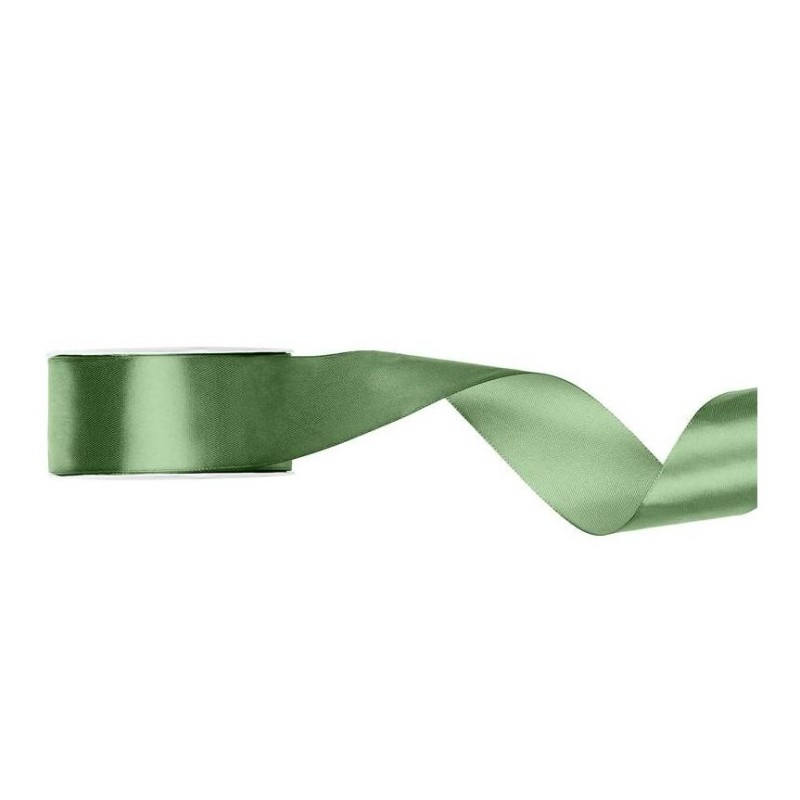 RUBAN SATIN VERT SAUGE 25 MM X 25 M RUBAN SATIN VERT SAUGE 25 MM X 25 M