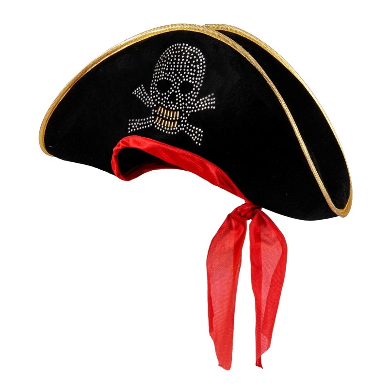 CHAPEAU DE PIRATE AVEC STRASS CHAPEAU DE PIRATE AVEC STRASS