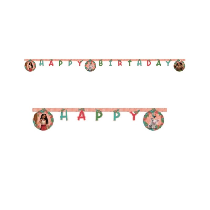 GUIRLANDE LETTRES HAPPY BIRTHDAY VAIANA 2 200 CM GUIRLANDE LETTRES HAPPY BIRTHDAY VAIANA 2 200 CM