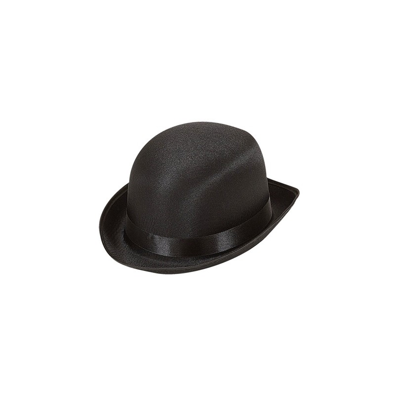 CHAPEAU MELON NOIR SATIN CHAPEAU MELON NOIR SATIN