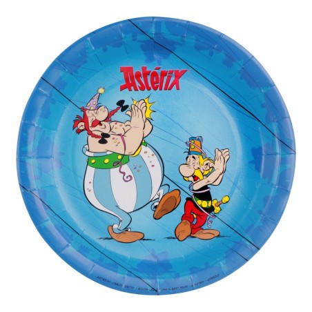 8 ASSIETTES EN CARTON BIODEGRADABLE ASTERIX® 23CM 