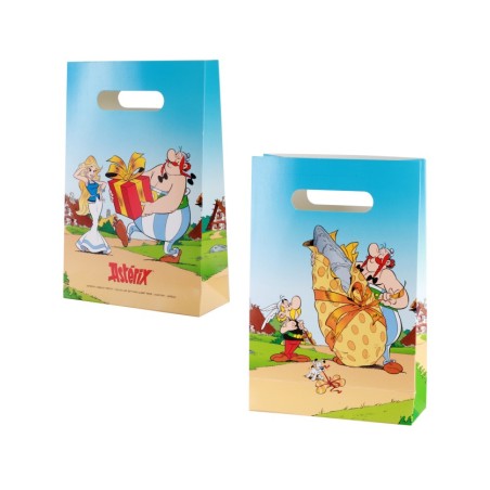 SET 4 SACS CADEAUX PAPIER ASTERIX® 15.8CM X 23.6CM