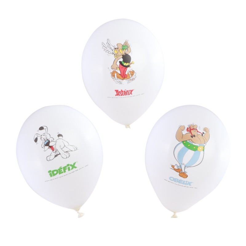 SET 6 BALLONS LATEX 3 DESSINS THEME ASTERIX® DIA 27 CM SET 6 BALLONS LATEX 3 DESSINS THEME ASTERIX® DIA 27 CM