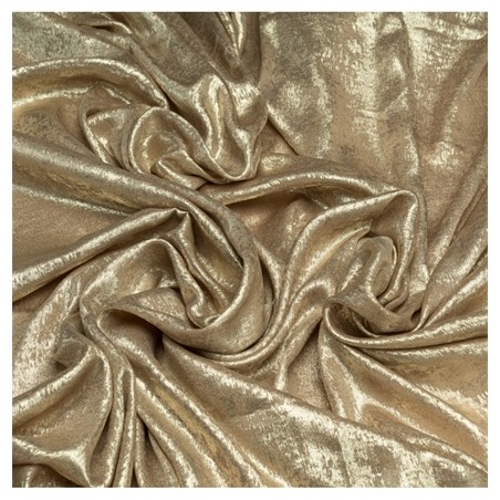 CHEMIN DE TABLE EN TISSUS SHEHERAZADE SATINE OR 28 CM X 3 M