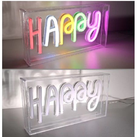 LUMIERE LAMPE NEON PVC HAPPY