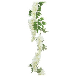 GUIRLANDE VEGETALE FLEUR GLYCINE BLANCHE 180CM X 28CM X 9CM