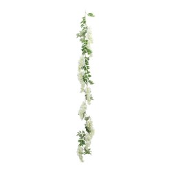 GUIRLANDE VEGETALE FLEUR GLYCINE BLANCHE 180CM X 28CM X 9CM
