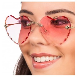 LUNETTES BRANCHES METAL FORME COEUR ROSES 14CM X 14CM X 5.5CM