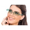 LUNETTES PLASTIQUE FORME COEUR VERRES FUMES VERTS 14CM X 14CM X 5.5CM