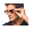 LUNETTES SANS MONTURE VERRES FUMES MARRONS 15CM X 14CM X 5.3CM