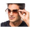 LUNETTES SANS MONTURE VERRES FUMES MARRONS 15CM X 14CM X 5.3CM