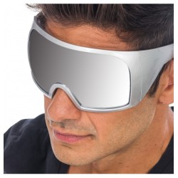 LUNETTES MASQUE EFFET MIRROIR AVEC MONTURE ARGENTEE 15CM X 16CM X 8.2CM