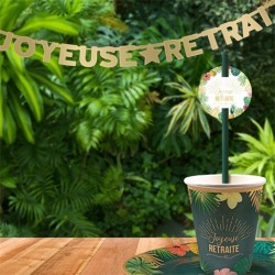 GUIRLANDE LETTRES JOYEUSE RETRAITE EN OR 300 CM 