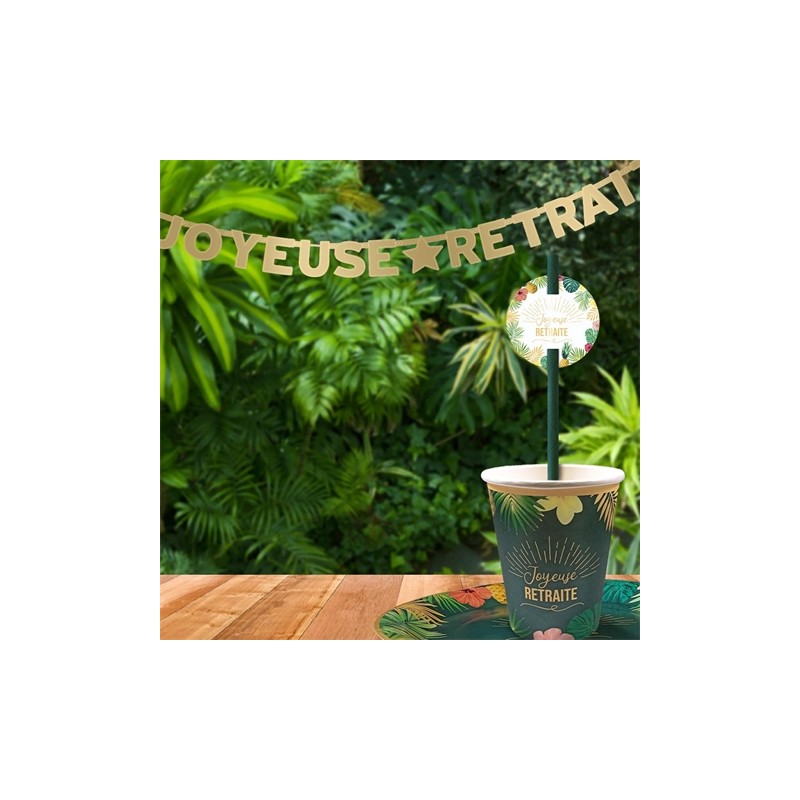 GUIRLANDE LETTRES JOYEUSE RETRAITE EN OR 300 CM GUIRLANDE LETTRES JOYEUSE RETRAITE EN OR 300 CM