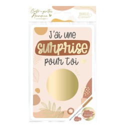 CARTE A GRATTER ANNONCE "MAMIE" POUR LES BABY SHOWER