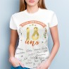 T SHIRT A DEDICACER 18 ANS FEMME TAILLE UNIQUE
