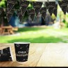 GUIRLANDE FANIONS JOYEUX ANNIVERSAIRE HAPPY PARTY NOIR ET OR 3 M