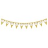 GUIRLANDE FANION JOYEUX ANNIVERSAIRE DOREE 300 CM 
