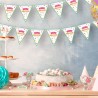 GUIRLANDE DE 10 FANIONS JOYEUX ANNIVERSAIRE MULTICOLORE 3M