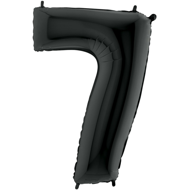 BALLON METALLIQUE CHIFFRE 7 NOIR 66 CM BALLON METALLIQUE CHIFFRE 7 NOIR 66 CM