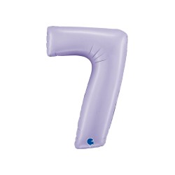 BALLON METALLIQUE CHIFFRE 7 102CM LILAS