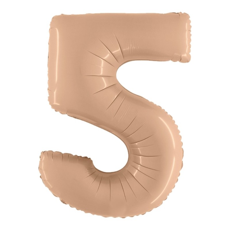 BALLON METALLIQUE CHIFFRE 5 BLUSH SATIN 102 CM BALLON METALLIQUE CHIFFRE 5 BLUSH SATIN 102 CM
