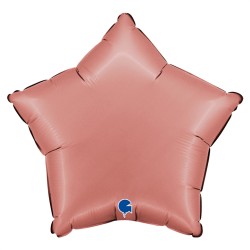 BALLON METALLIQUE ETOILE 46 CM SATIN ROSE GOLD