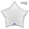 BALLON METALLIQUE ETOILE 46 CM SATIN BLANC