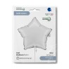 BALLON METALLIQUE ETOILE 46 CM SATIN BLANC