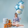 BALLON METALLIQUE ETOILE 46 CM RAINBOW HOLOGRAPHIC PLATINIUM TENERIFE SEA