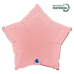 BALLON METALLIQUE ETOILE 46 CM MATTE PINK OU ROSE SATIN