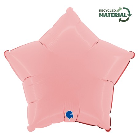 BALLON METALLIQUE ETOILE 46 CM MATTE PINK OU ROSE SATIN