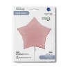 BALLON METALLIQUE ETOILE 46 CM MATTE PINK OU ROSE SATIN