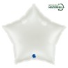 BALLON METALLIQUE ETOILE 46 CM WHITE OU BLANC