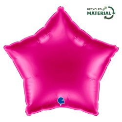 BALLON METALLIQUE ETOILE 46 CM MAGENTA OU ROSE FUCHSIA