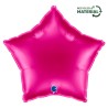 BALLON METALLIQUE ETOILE 46 CM MAGENTA OU ROSE FUCHSIA
