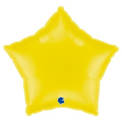 BALLON METALLIQUE ETOILE 46 CM PASTEL YELLOW OU JAUNE