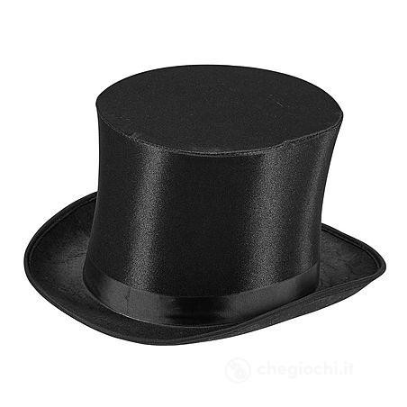 CHAPEAU HAUT DE FORME SATIN NOIR 